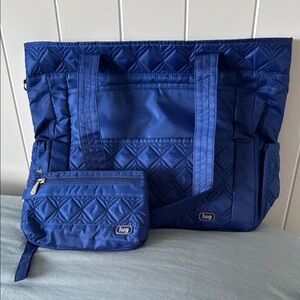 Lug Signature Charleston Tote Bag with Dangle Wristlet - Cobalt NWT